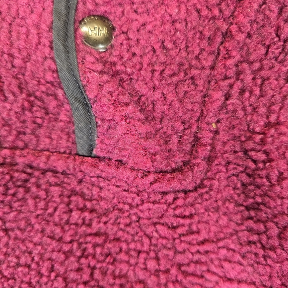 Vintage Helly Hansen 1/4 Button Fleece Sweater Size XL Purple - Picture 4 of 7